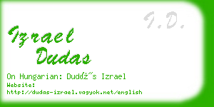 izrael dudas business card